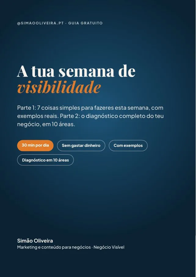 Capa do guia A tua semana de visibilidade
